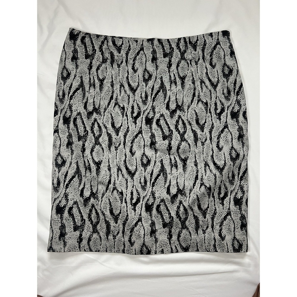 Apt 9 Women's Black Grey Snake Print Pencil Skirt Size‎ 8